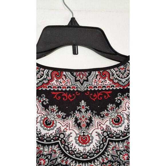 A Talbots Women's Top Sleeveless Bohemian Eastern Gypsy Office Siren M - Picture 7 of 9
